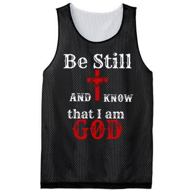 Christian Church Bible Scripture Be Still and Know I am GOD Mesh Reversible Basketball Jersey Tank