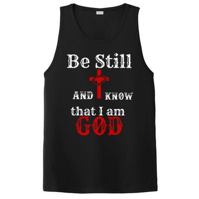 Christian Church Bible Scripture Be Still and Know I am GOD PosiCharge Competitor Tank