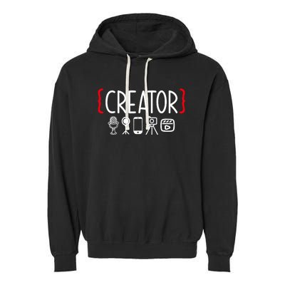 Content Creator blogger vlogger influencer Creator Garment-Dyed Fleece Hoodie