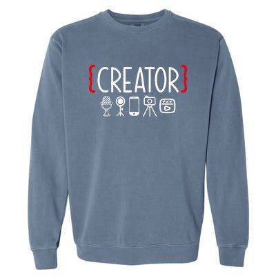 Content Creator blogger vlogger influencer Creator Garment-Dyed Sweatshirt