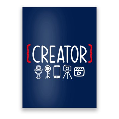 Content Creator blogger vlogger influencer Creator Poster
