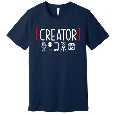 Content Creator blogger vlogger influencer Creator Premium T-Shirt