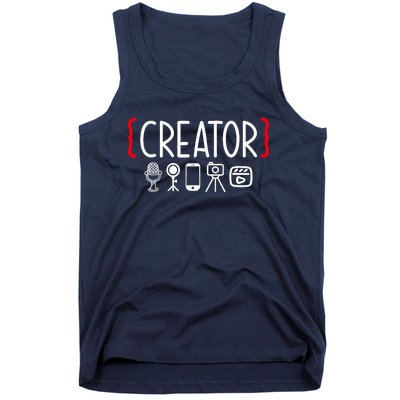 Content Creator blogger vlogger influencer Creator Tank Top