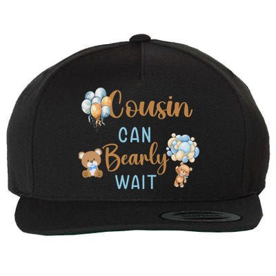 Cousin Can Bearly Wait Gender Neutral Baby Shower Matching Wool Snapback Cap