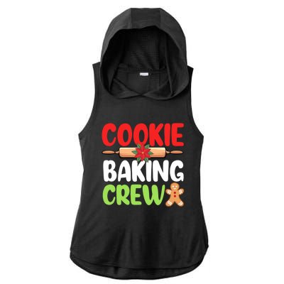 Christmas Cookie Baking Crew Xmas Cookie Exchange Santa Gift Ladies PosiCharge Tri-Blend Wicking Draft Hoodie Tank