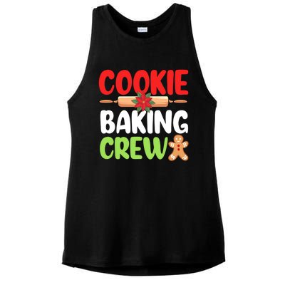 Christmas Cookie Baking Crew Xmas Cookie Exchange Santa Gift Ladies PosiCharge Tri-Blend Wicking Tank