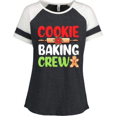 Christmas Cookie Baking Crew Xmas Cookie Exchange Santa Gift Enza Ladies Jersey Colorblock Tee