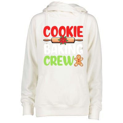 Christmas Cookie Baking Crew Xmas Cookie Exchange Santa Gift Womens Funnel Neck Pullover Hood