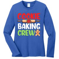 Christmas Cookie Baking Crew Xmas Cookie Exchange Santa Gift Ladies Long Sleeve Shirt