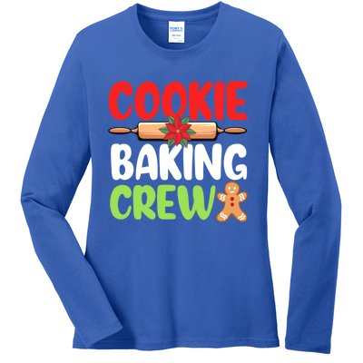 Christmas Cookie Baking Crew Xmas Cookie Exchange Santa Gift Ladies Long Sleeve Shirt