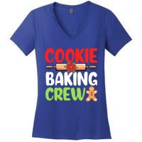 Christmas Cookie Baking Crew Xmas Cookie Exchange Santa Gift Women's V-Neck T-Shirt