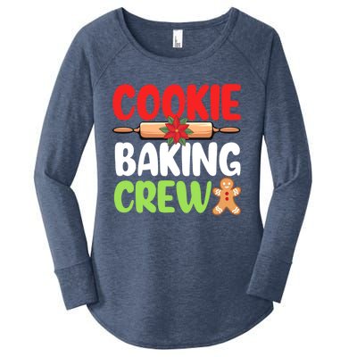 Christmas Cookie Baking Crew Xmas Cookie Exchange Santa Gift Women's Perfect Tri Tunic Long Sleeve Shirt