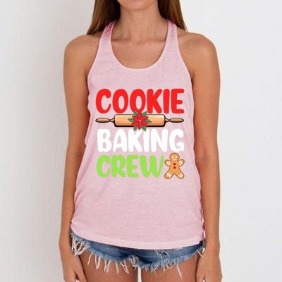 Christmas Cookie Baking Crew Xmas Cookie Exchange Santa Gift Women's Knotted Racerback Tank