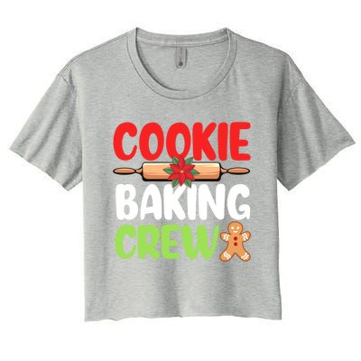 Christmas Cookie Baking Crew Xmas Cookie Exchange Santa Gift Women's Crop Top Tee