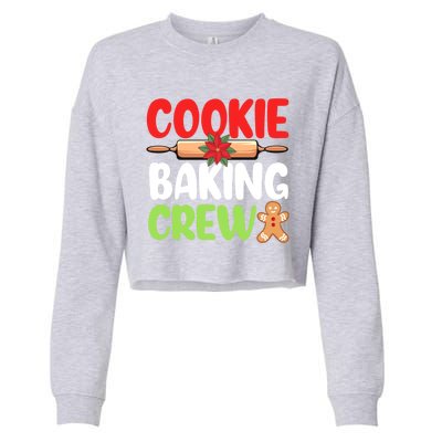 Christmas Cookie Baking Crew Xmas Cookie Exchange Santa Gift Cropped Pullover Crew