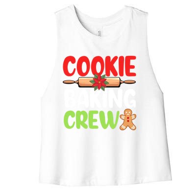 Christmas Cookie Baking Crew Xmas Cookie Exchange Santa Gift Women's Racerback Cropped Tank