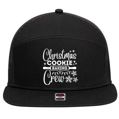 Christmas Cookie Baking Crew Gift 7 Panel Mesh Trucker Snapback Hat