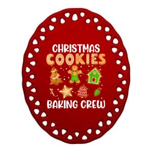 Christmas Cookie Baking Crew Xmas Cookie Exchange Santa Gift Ceramic Oval Ornament