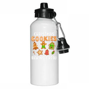 Christmas Cookie Baking Crew Xmas Cookie Exchange Santa Gift Aluminum Water Bottle