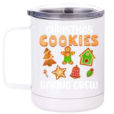 Christmas Cookie Baking Crew Xmas Cookie Exchange Santa Gift 12 oz Stainless Steel Tumbler Cup