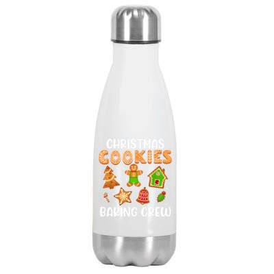 Christmas Cookie Baking Crew Xmas Cookie Exchange Santa Gift Stainless Steel Insulated Water Bottle