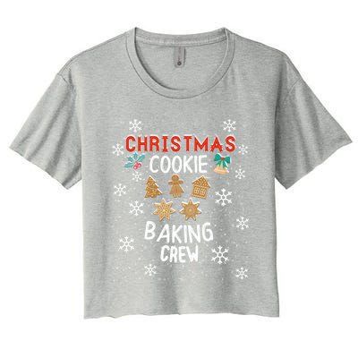 Christmas Cookie Baking Crew Xmas Cookie Exchange Santa Meaningful Gift Women's Crop Top Tee