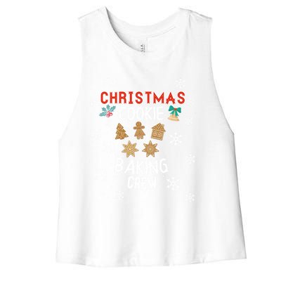 Christmas Cookie Baking Crew Xmas Cookie Exchange Santa Meaningful Gift Women's Racerback Cropped Tank