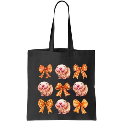 Cute Coquette Bow Naked Mole Rat Animal Halloween Girl Women Bag