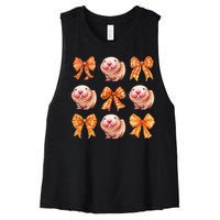 Cute Coquette Bow Naked Mole Rat Animal Halloween Girl Women Women's Racerback Cropped Tank