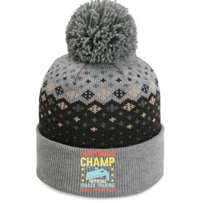 Cornhole Champ Bean Bag Toss Player The Baniff Cuffed Pom Beanie