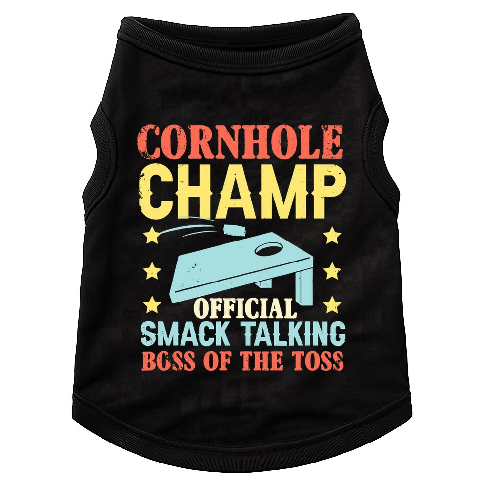 Cornhole Champ Bean Bag Toss Player Doggie Tank