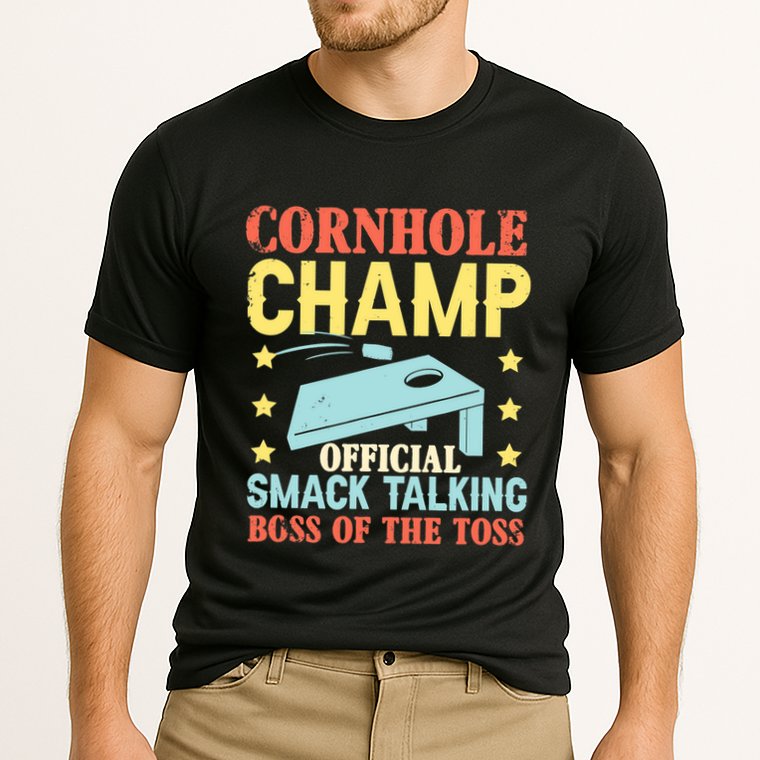 Cornhole Champ Bean Bag Toss Player Performance Shirt