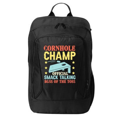 Cornhole Champ Bean Bag Toss Player City Backpack