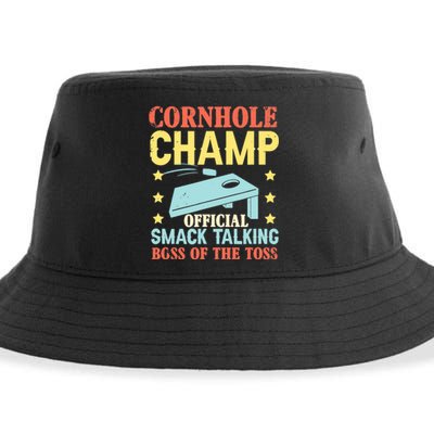 Cornhole Champ Bean Bag Toss Player Sustainable Bucket Hat