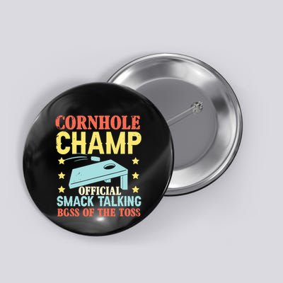 Cornhole Champ Bean Bag Toss Player Button