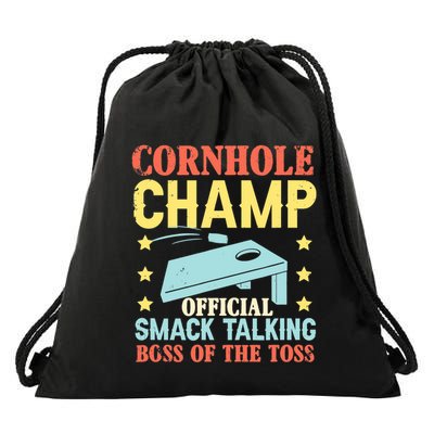 Cornhole Champ Bean Bag Toss Player Drawstring Bag