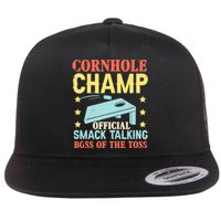 Cornhole Champ Bean Bag Toss Player Flat Bill Trucker Hat