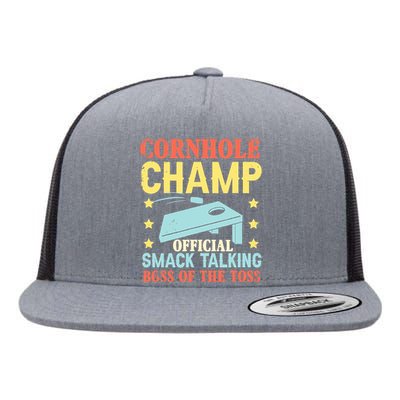 Cornhole Champ Bean Bag Toss Player Flat Bill Trucker Hat