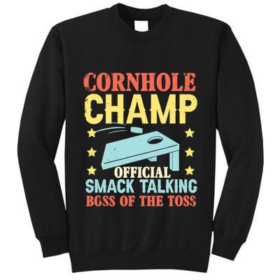 Cornhole Champ Bean Bag Toss Player Tall Sweatshirt