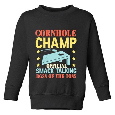 Cornhole Champ Bean Bag Toss Player Toddler Sweatshirt