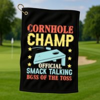 Cornhole Champ Bean Bag Toss Player Golf Towel