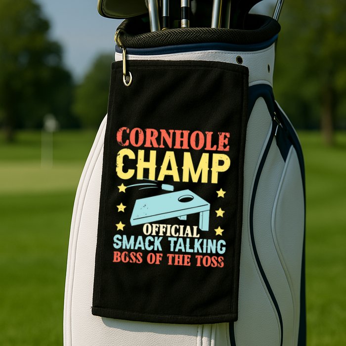 Cornhole Champ Bean Bag Toss Player Golf Towel