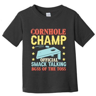 Cornhole Champ Bean Bag Toss Player Toddler T-Shirt
