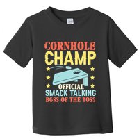 Cornhole Champ Bean Bag Toss Player Toddler T-Shirt