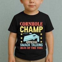 Cornhole Champ Bean Bag Toss Player Toddler T-Shirt