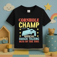 Cornhole Champ Bean Bag Toss Player Toddler T-Shirt