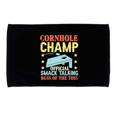 Cornhole Champ Bean Bag Toss Player Microfiber Hand Towel