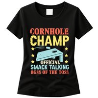 Cornhole Champ Bean Bag Toss Player Womens T-Shirt