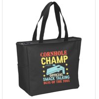 Cornhole Champ Bean Bag Toss Player Zip Tote Bag