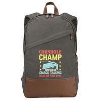 Cornhole Champ Bean Bag Toss Player Cotton Canvas Backpack